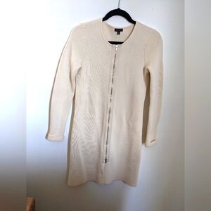 Talbot's zip up cardigan sweater cream in size xs